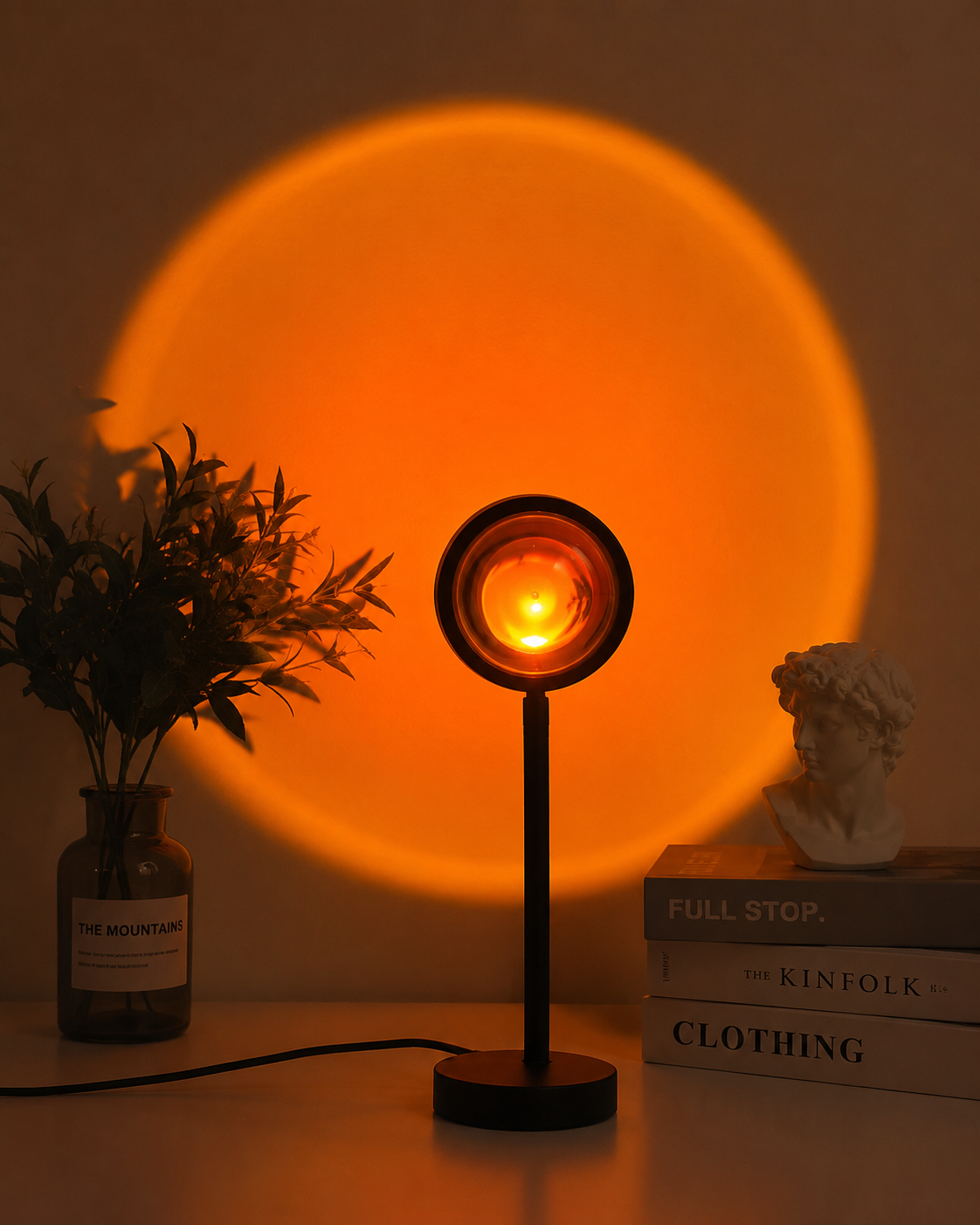 Premium Sunset Lamp projecting warm golden hour light